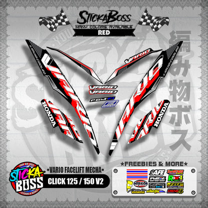 CLICK 125 / 150 V2 DECALS ( VARIO FACELIFT MECHA )【WITH FREEBIES】