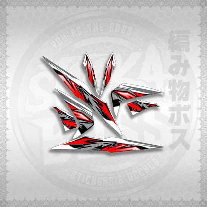 STICKER DECALS for BEAT 110 V2 (BV2INMAFOWHSTMODE) By STICKABOSS (SOFIE LAMINATED WATERPROOF)