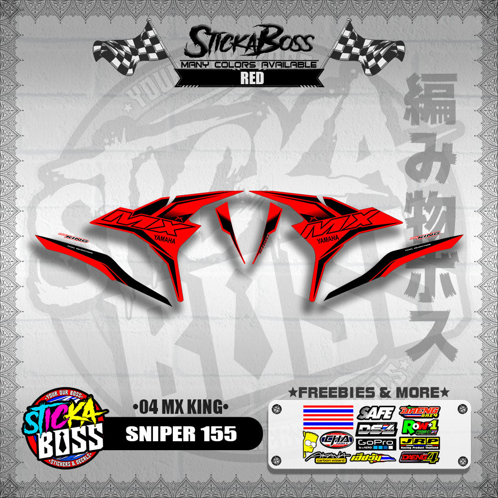 SNIPER 155 DECALS ( 04 MX KING )【WITH FREEBIES】