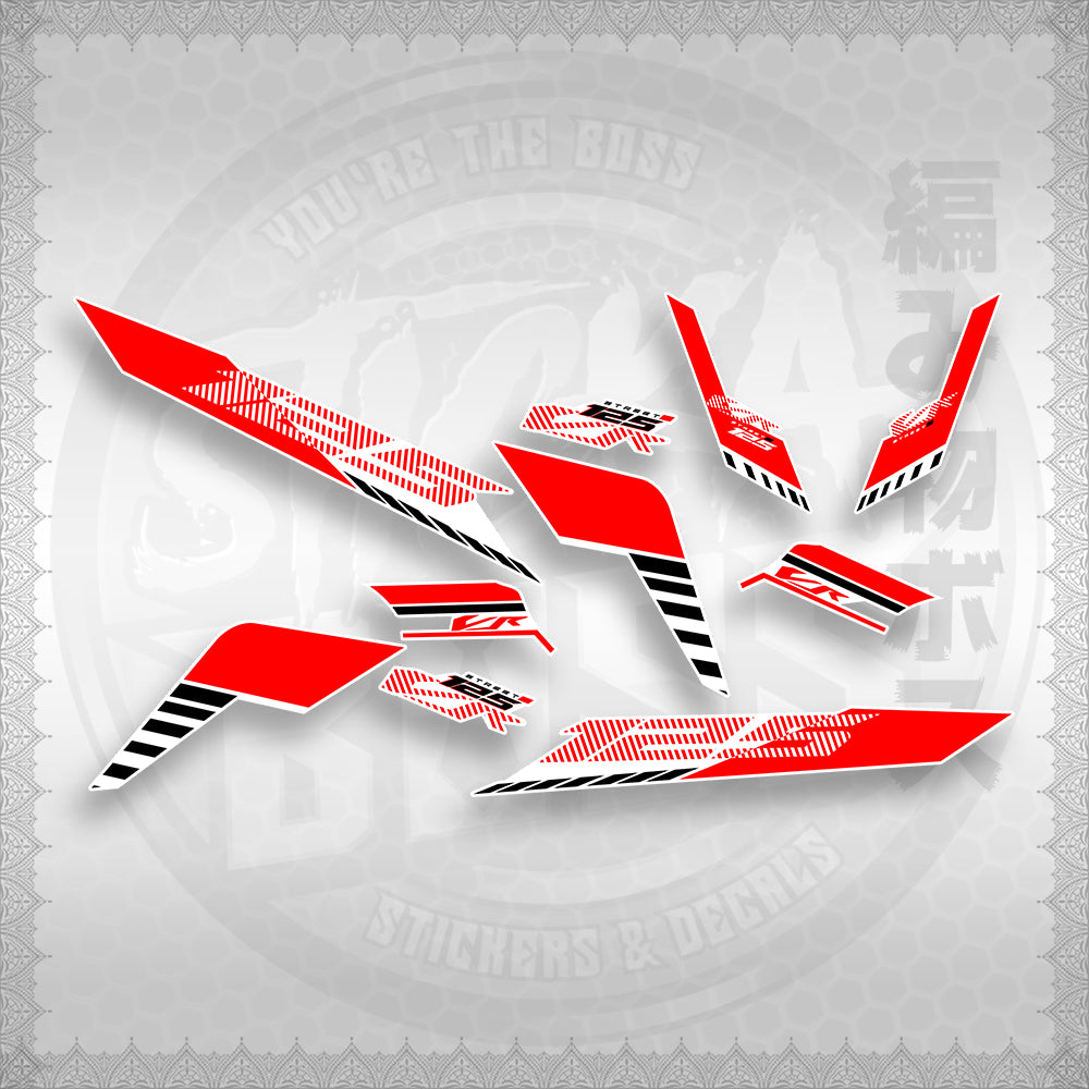 STICKER DECALS for CLICK 125 V3 (CV3VRSTDEFOWH) By STICKABOSS (SOFIE LAMINATED)