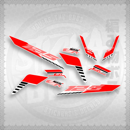 STICKER DECALS for CLICK 125 V3 (CV3VRSTDEFOWH) By STICKABOSS (SOFIE LAMINATED)