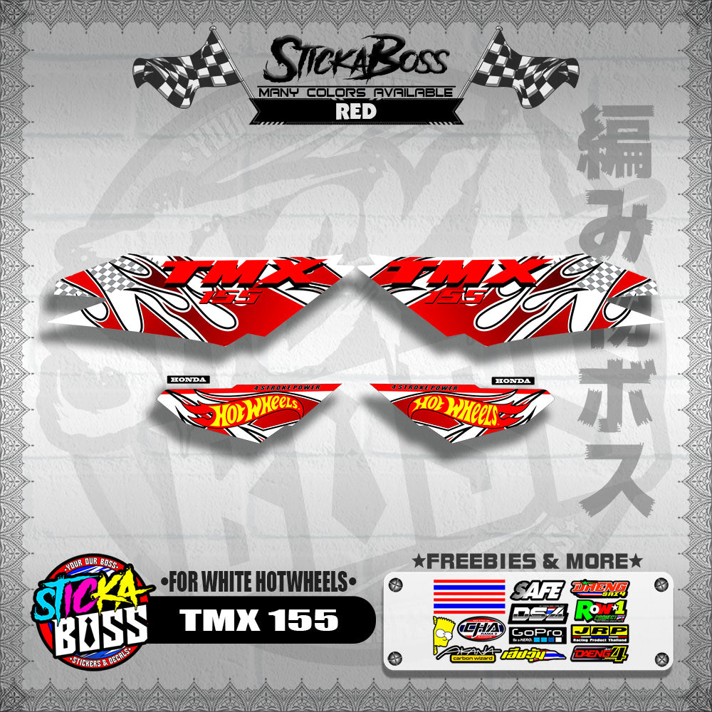 TMX 155 DECALS ( FOR WHITE HOTWHEELS )【WITH FREEBIES】