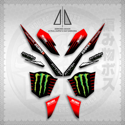 STICKER DECALS for AEROX V3 ALPHA TURBO INDO (AV3MOED01) By STICKABOSS (SOFIE LAMINATED WATERPROOF)