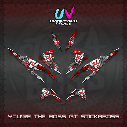 CLICK 125 V2 UV TRANSPARENT DECALS (2026 NEW RCB 2.0 DESIGN) STICKER KITS BY STICKABOSS