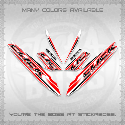 CLICK 125 V3 INDO FOR WHITE DECALS (2024 SV 13-A2 STYLE) STICKER KITS By STICKABOSS