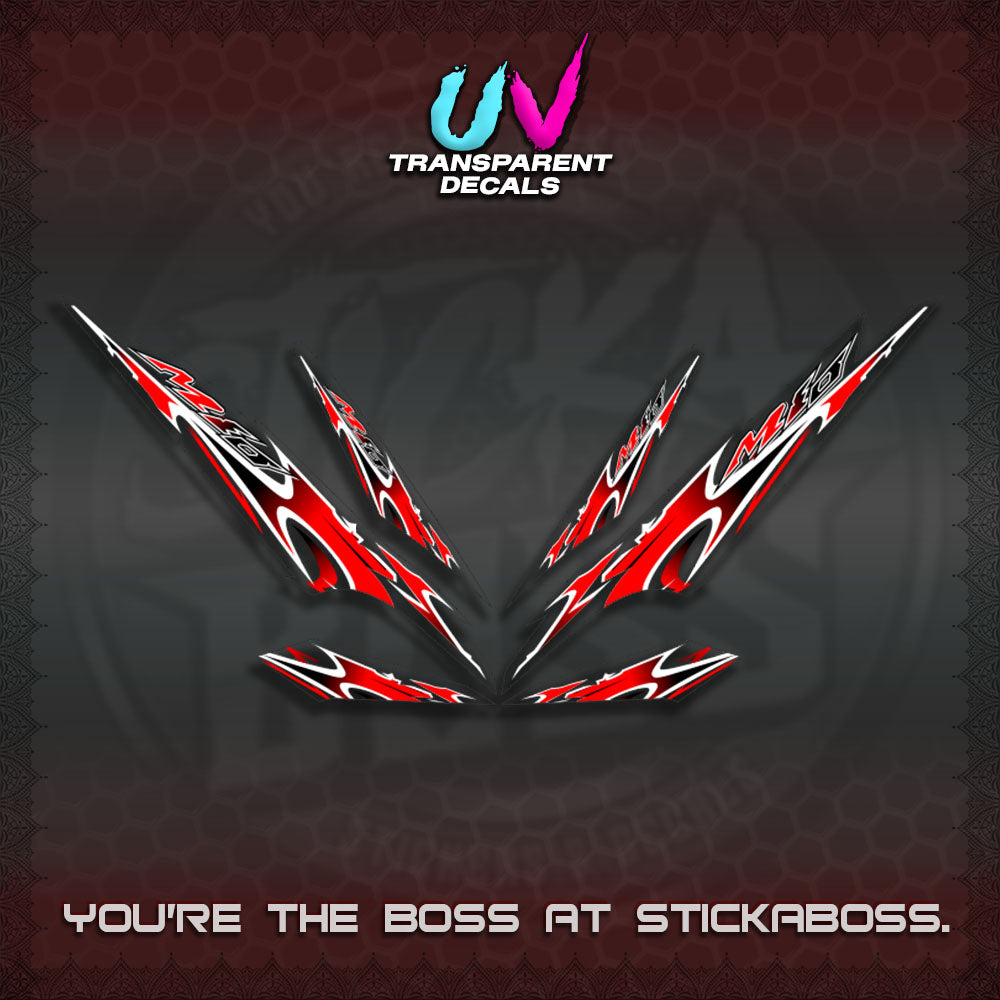 MIO 1 INDO UV TRANSPARENT (STRIPING A46 DESIGN)STICKER DECALS By STICKABOSS