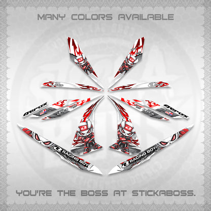 AEROX 155 V1 FOR WHITE DECALS (2026 NEW RCB 2.0 DESIGN) STICKER KITS BY STICKABOSS