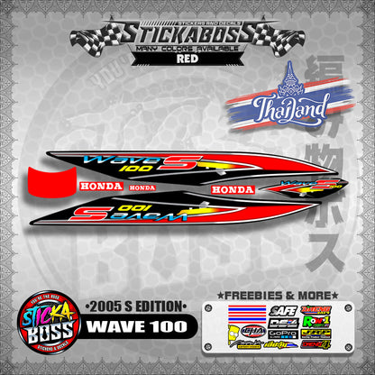 WAVE 100 THAILAND DECALS ( 2005 S EDITION )【WITH FREEBIES】