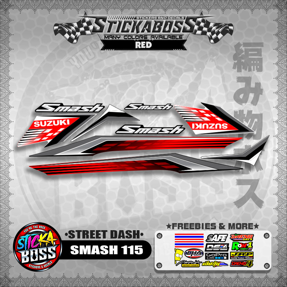 SMASH 115 STICKER DECALS ( STREET DASH )【WITH FREEBIES】