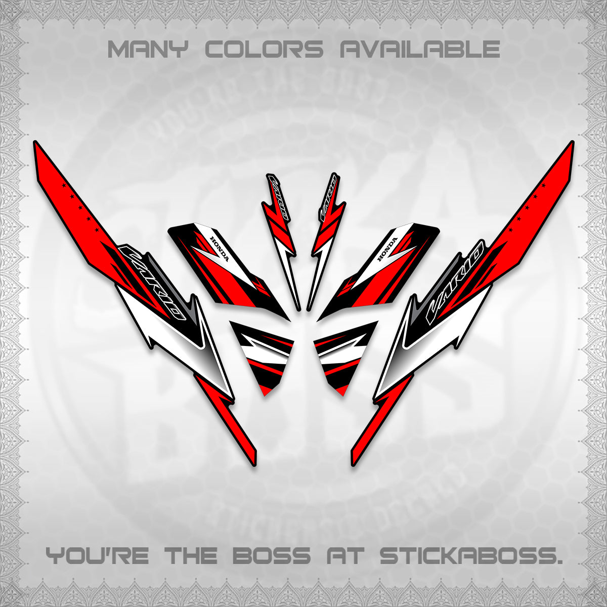 CLICK 125 V3 VARIO DECALS (2023 CUSTOM STYLE 01) STICKER KITS By STICKABOSS