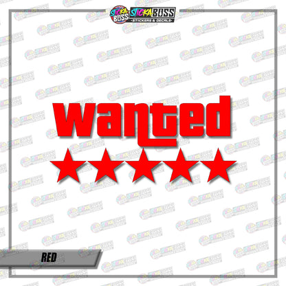GTA WANTED ( VINYL CUT-OUT STICKER DECALS )【Stickaboss】