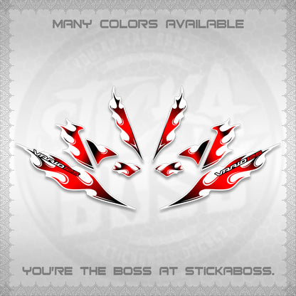 CLICK 125 V4 FOR WHITE VARIO DECALS (2026 MOTIF FLAME 1 TONE)STICKER DECALS By STICKABOSS