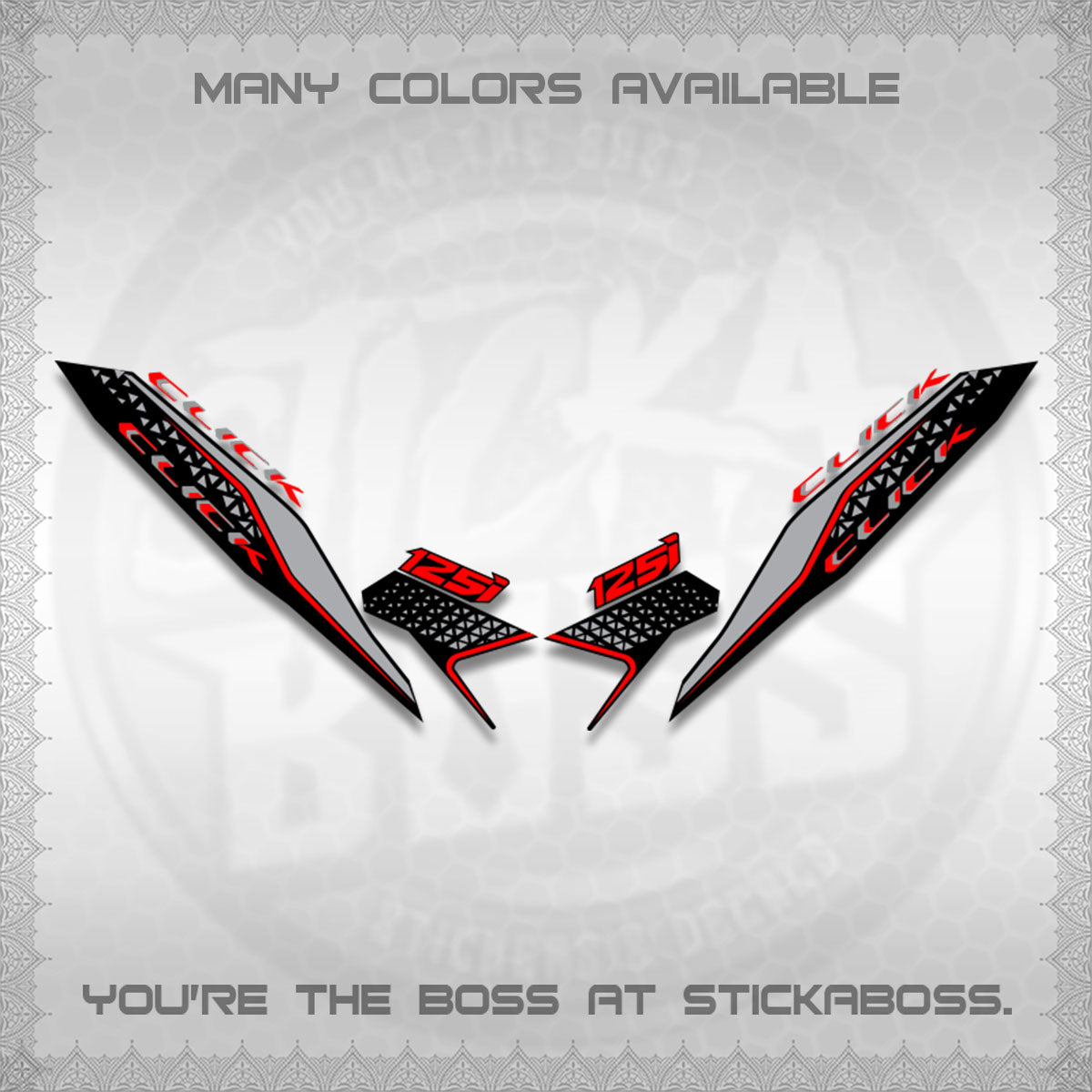 CLICK 125i V3 DECALS(2026 DEKAPAN SEMBILAN DESIGN)STICKER DECALS BY STICKABOSS