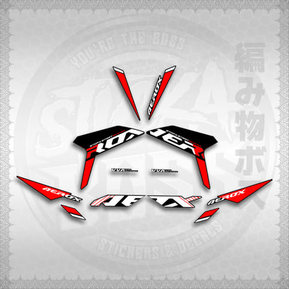 STICKER DECALS for AEROX V3 ALPHA TURBO INDO (AV3SODE25) By STICKABOSS (SOFIE LAMINATED WATERPROOF)