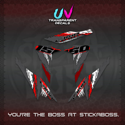 CLICK 150 V2 VARIO UV TRANSPARENT DECALS (2022 SPECIAL SPLASH DESIGN) STICKER KITS BY STICKABOSS