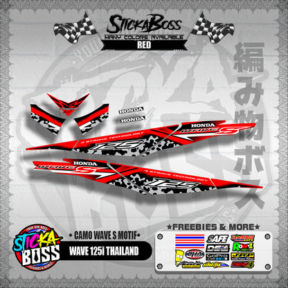 WAVE 125i THAILAND DECALS ( CAMO WAVE S MOTIF )【WITH FREEBIES】