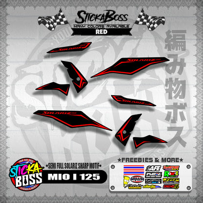 MIO I 125 MALAYSIAN DECALS ( SEMI FULL SOLARIZ SHARP MOTIF )【WITH FREEBIES】