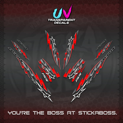 AEROX V2 INDO UV TRANSPARENT DECALS (2026 STAR 0001 MOTIF) STICKER KITS By STICKABOSS