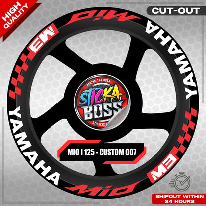 MIO I 125 MAG STICKER SET  ( 2 MAGS ) - CUSTOM 007 | VINYL WATERPROOF CUT-OUT DECALS