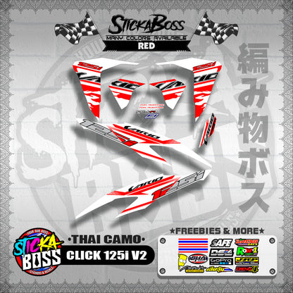 CLICK 125i V2 DECALS ( THAI CAMO )【WITH FREEBIES】