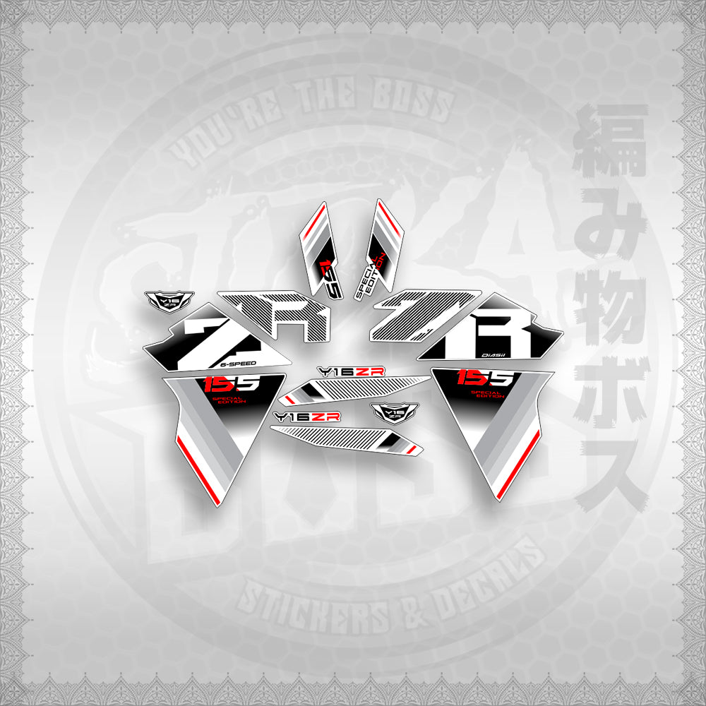 STICKER DECALS for SNIPER 155 (S155Y1SIPHFOWH) By STICKABOSS (SOFIE LAMINATED WATERPROOF)