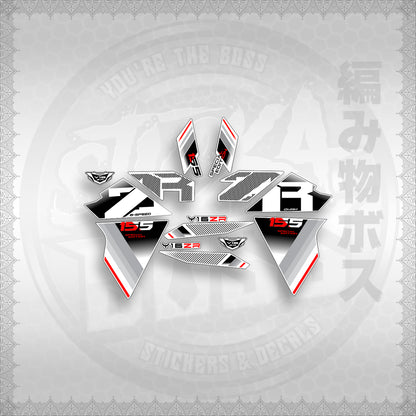 STICKER DECALS for SNIPER 155 (S155Y1SIPHFOWH) By STICKABOSS (SOFIE LAMINATED WATERPROOF)