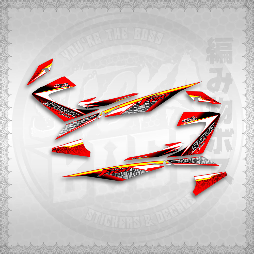 STICKER DECALS for RAIDER 150 REBORN CARB (RCCHEGR) By STICKABOSS (SOFIE LAMINATED WATERPROOF)