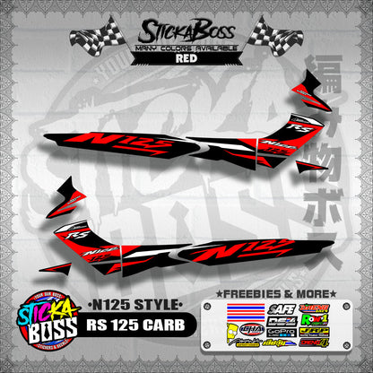 RS 125 CARB DECALS ( N125 STYLE )【WITH FREEBIES】