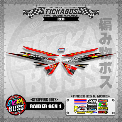 RAIDER GEN 1 STICKER DECAL ( STRIPPING DOTS)【WITH FREEBIES】