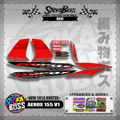 AEROX 155 V1 DECALS ( NEW 2024 VORTEX )【WITH FREEBIES】
