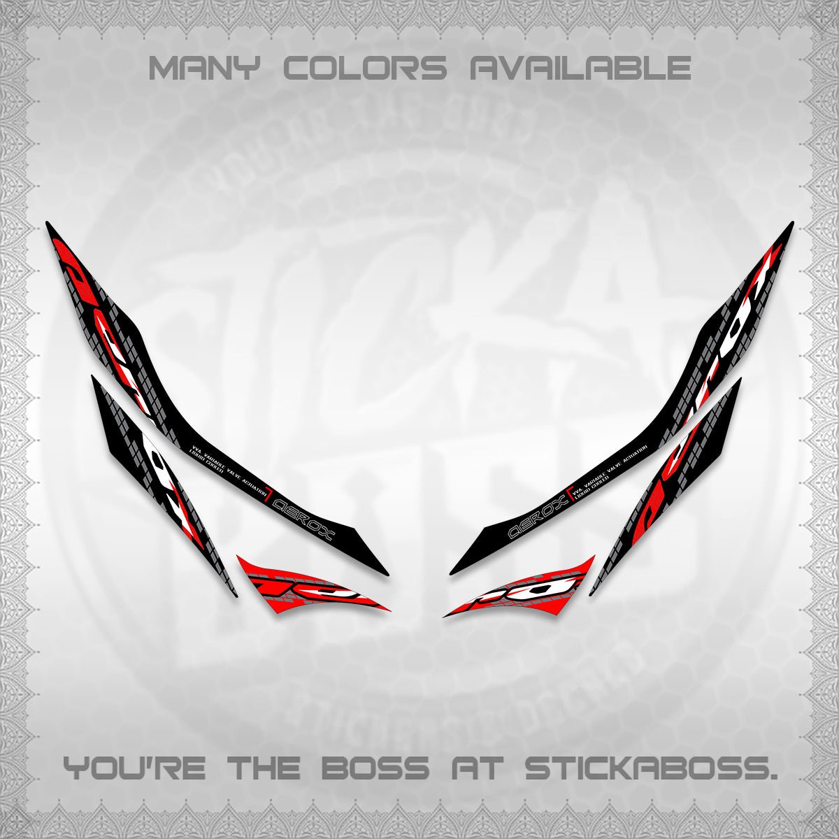 AEROX 155 V1 DECALS (NEW 2026 VORTEX) STICKER KITS BY STICKABOSS