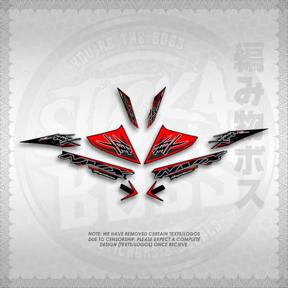 STICKER DECALS for AEROX V3 ALPHA TURBO (AV3HAHO) By STICKABOSS (SOFIE LAMINATED WATERPROOF)