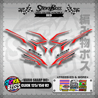 CLICK 125 / 150 V2 DECALS ( VARIO SHARP MC )【WITH FREEBIES】