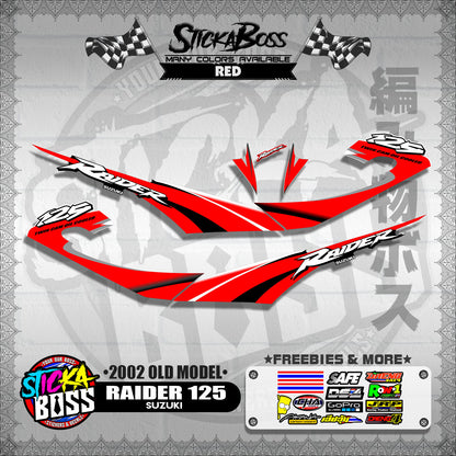 RAIDER 125 DECALS ( 2002 OLD MODEL )【WITH FREEBIES】