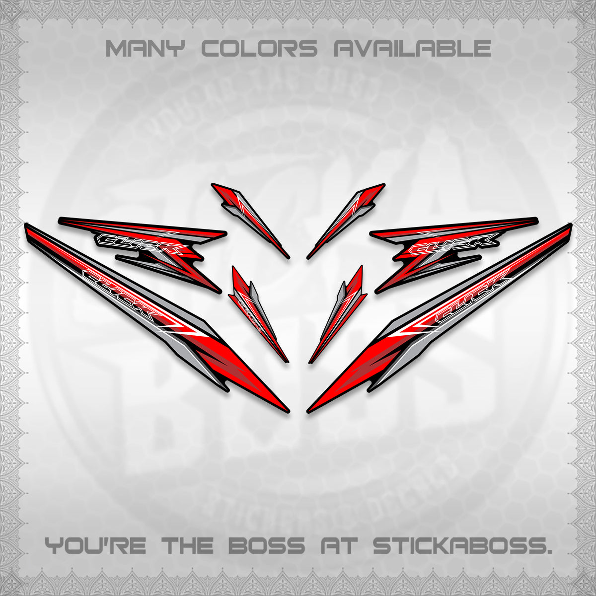 CLICK 160 DECALS(2026 SHARP 00-A1 DESIGN)STICKER DECALS By STICKABOSS