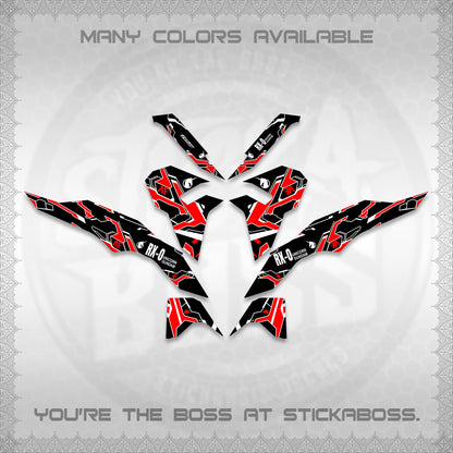 CLICK V3 VARIO DECALS (UNICORN GUNDAM DESIGN) STICKER DECALS By STICKABOSS