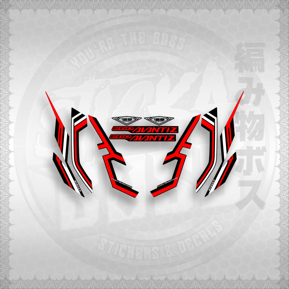 STICKER DECALS for MIO SOUL i125 (MSIEGAVCUDE17) By STICKABOSS (SOFIE LAMINATED WATERPROOF)