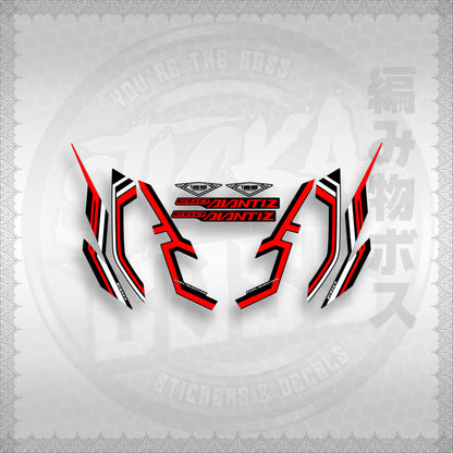 STICKER DECALS for MIO SOUL i125 (MSIEGAVCUDE17) By STICKABOSS (SOFIE LAMINATED WATERPROOF)