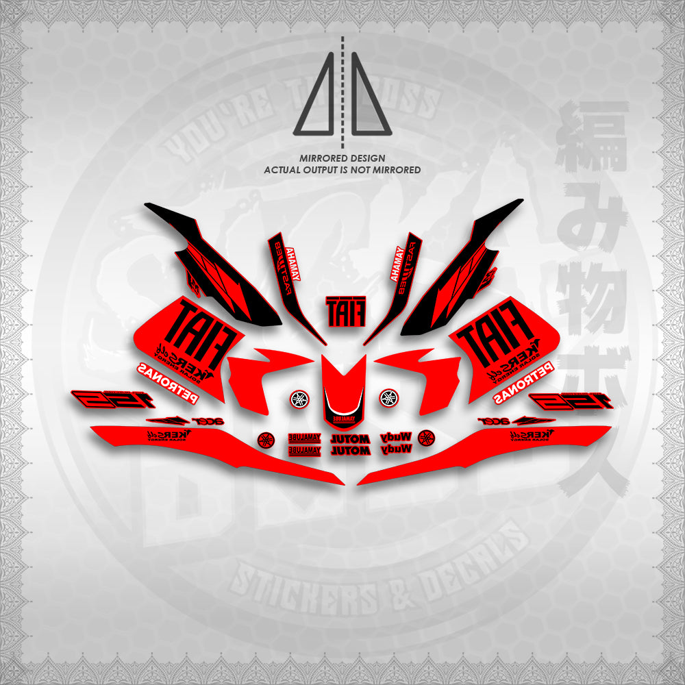 STICKER DECALS for SNIPER 155 (S155FIBIBI) By STICKABOSS (SOFIE LAMINATED WATERPROOF)