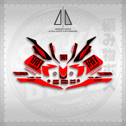 STICKER DECALS for SNIPER 155 (S155FIBIBI) By STICKABOSS (SOFIE LAMINATED WATERPROOF)