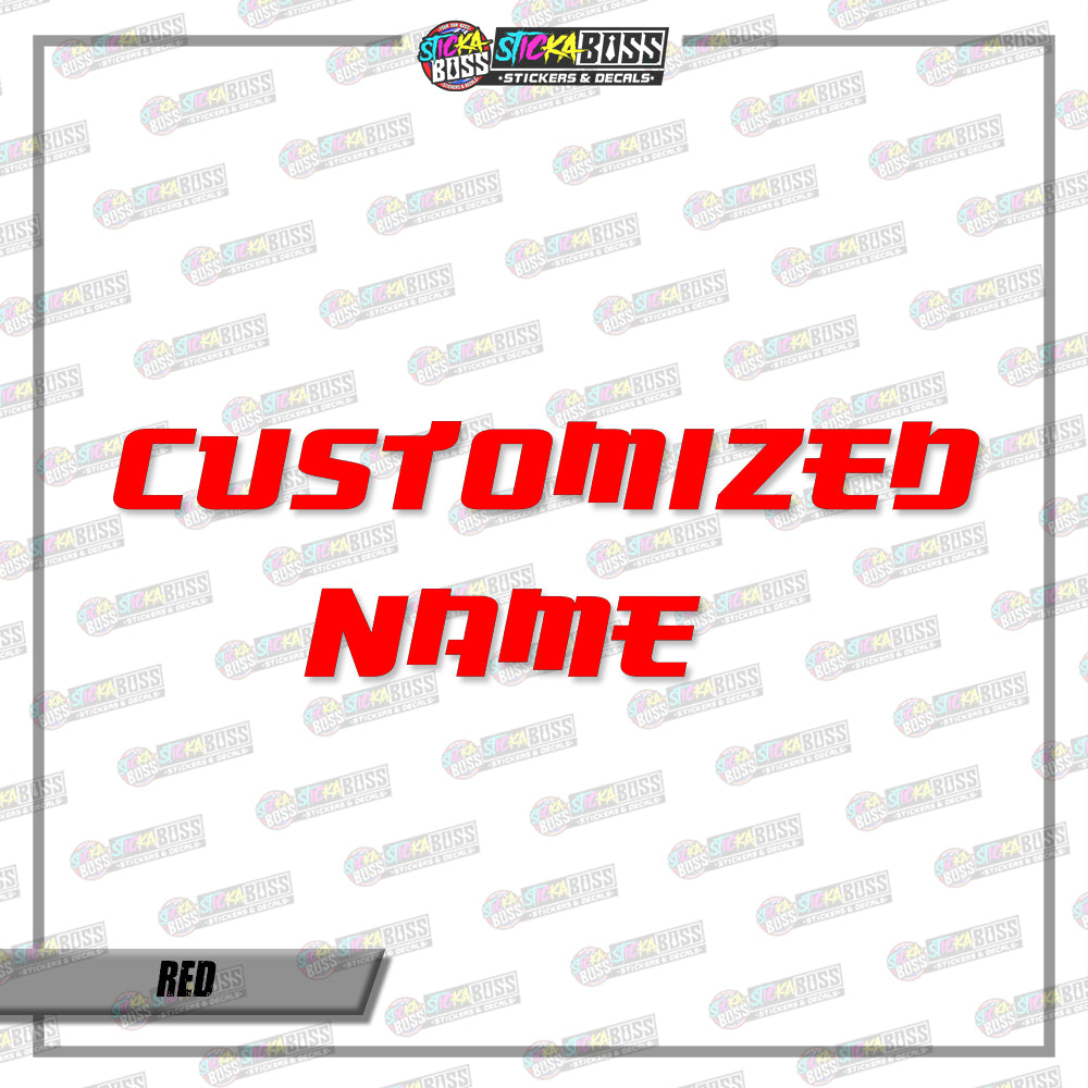 CUSTOMIZED NAME (VINYL CUT-OUT STICKER DECALS )【Stickaboss】