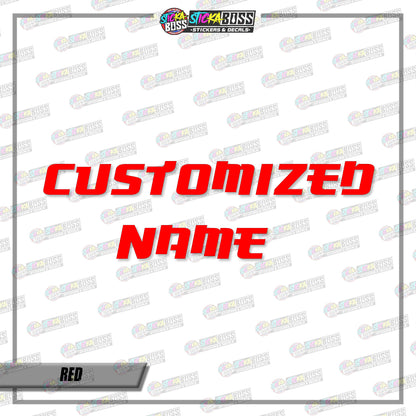 CUSTOMIZED NAME (VINYL CUT-OUT STICKER DECALS )【Stickaboss】