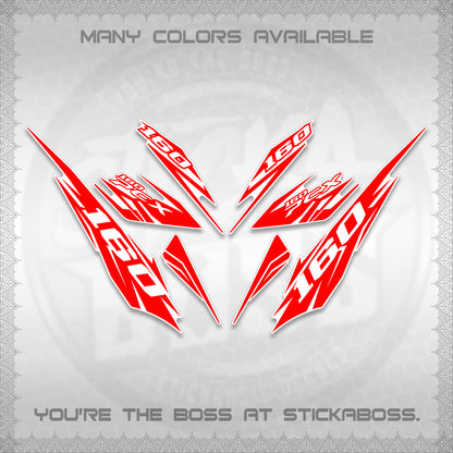 PCX 150 160 INDO FOR WHITE DECALS (2026 NEW 08 DESIGN) STICKER DECALS By STICKABOSS