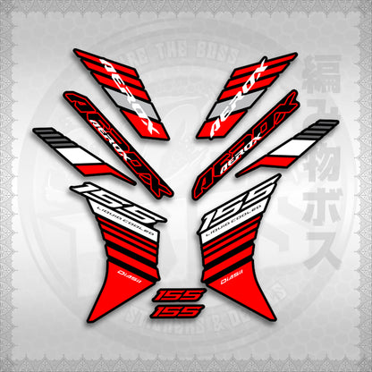 STICKER DECALS for AEROX V3 ALPHA TURBO INDO (AV3BAST) By STICKABOSS (SOFIE LAMINATED WATERPROOF)