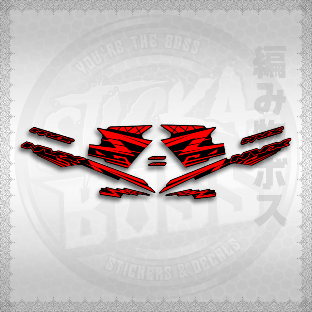 STICKER DECALS for AEROX V3 ALPHA TURBO INDO (AV314ARV9SE) By STICKABOSS (SOFIE LAMINATED WATERPROOF)