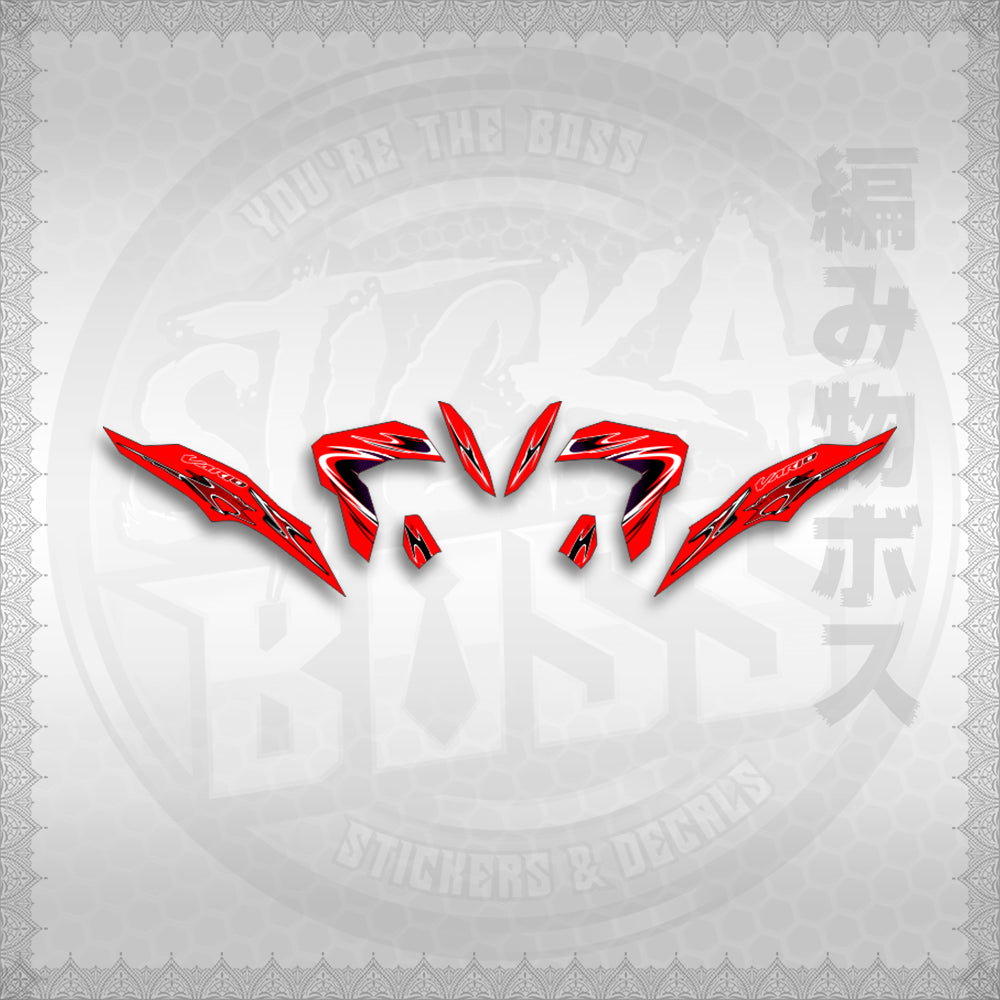 STICKER DECALS for CLICK 125 V3 (CV325LENEMOHO) By STICKABOSS (SOFIE LAMINATED WATERPROOF)