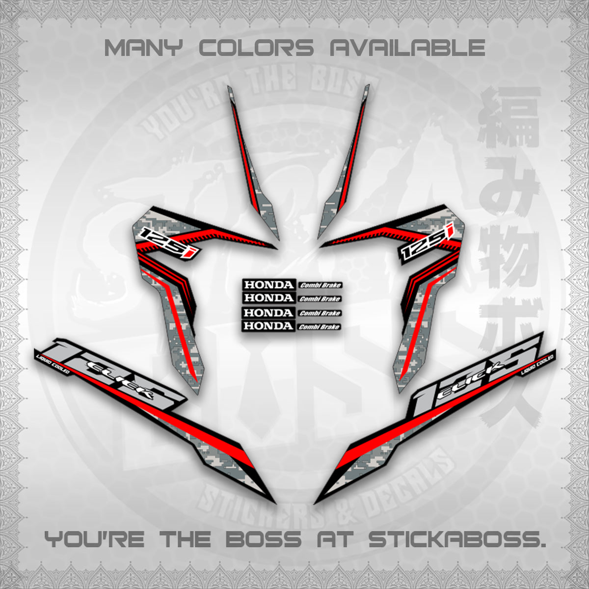 CLICK 125 V3 VIETNAM CONCEPT ( BARCODE STYLE ) STICKER DECALS By STICKABOSS