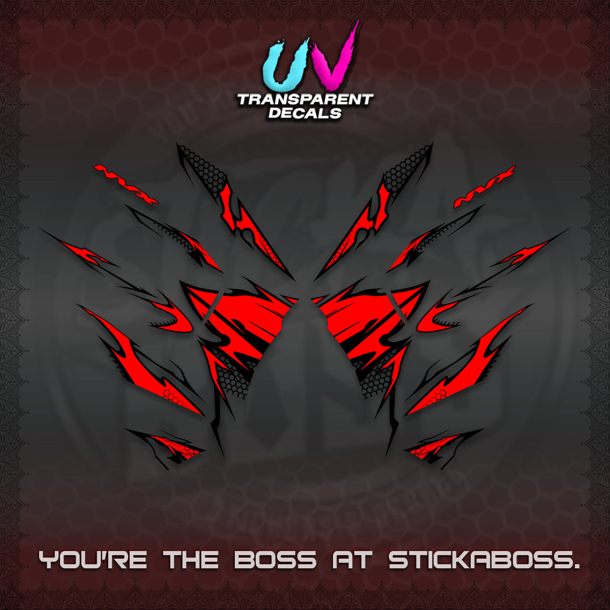 AEROX 155 V2 UV TRANSPARENT (VIETNAM STYLE-1 SPOT) FOR LIGHT COLORED COVER DECALS By STICKABOSS