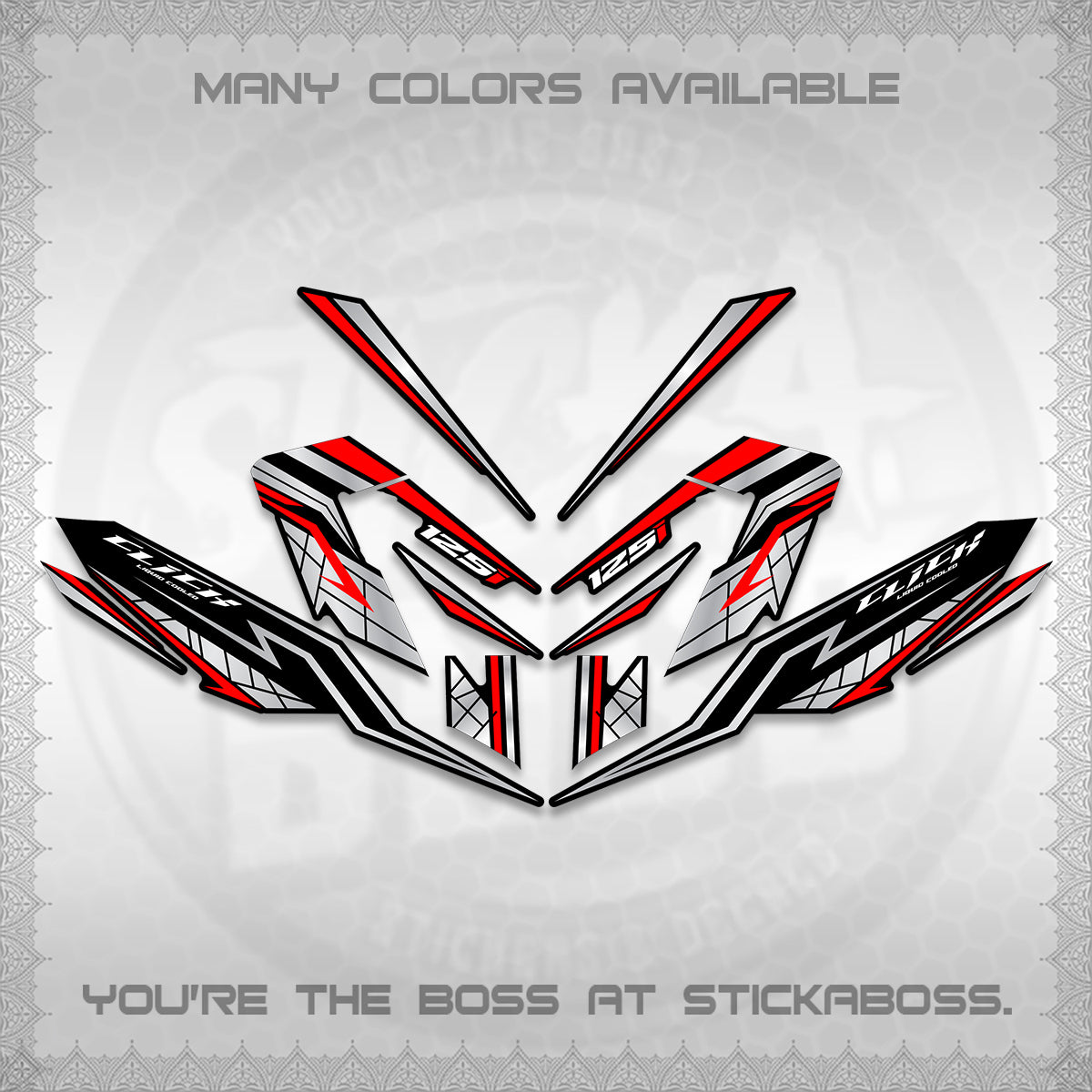 CLICK V4 INDO DECALS (2026 NEW LINE X STYLE) STICKER KITS By STICKABOSS