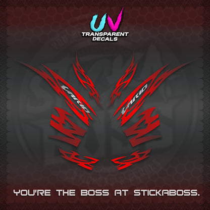 CLICK 125 V2 INDO STRIPING UV TRANSPARENT DECALS (2026 NUSANTARA MOTIF) STICKER DECALS By STICKABOSS